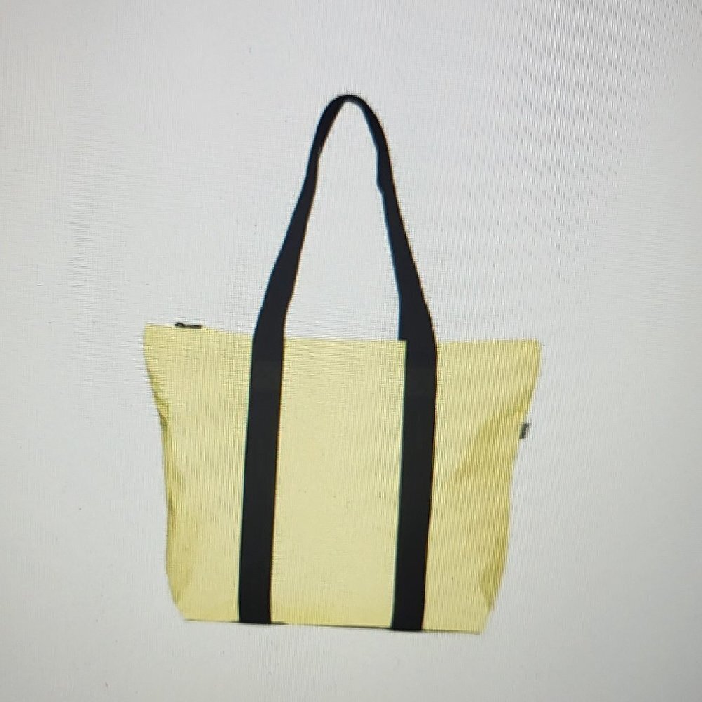 NWT - RAINS Tote Bag Rush - Color Straw/Light Yellow Waterproof Lightweight
